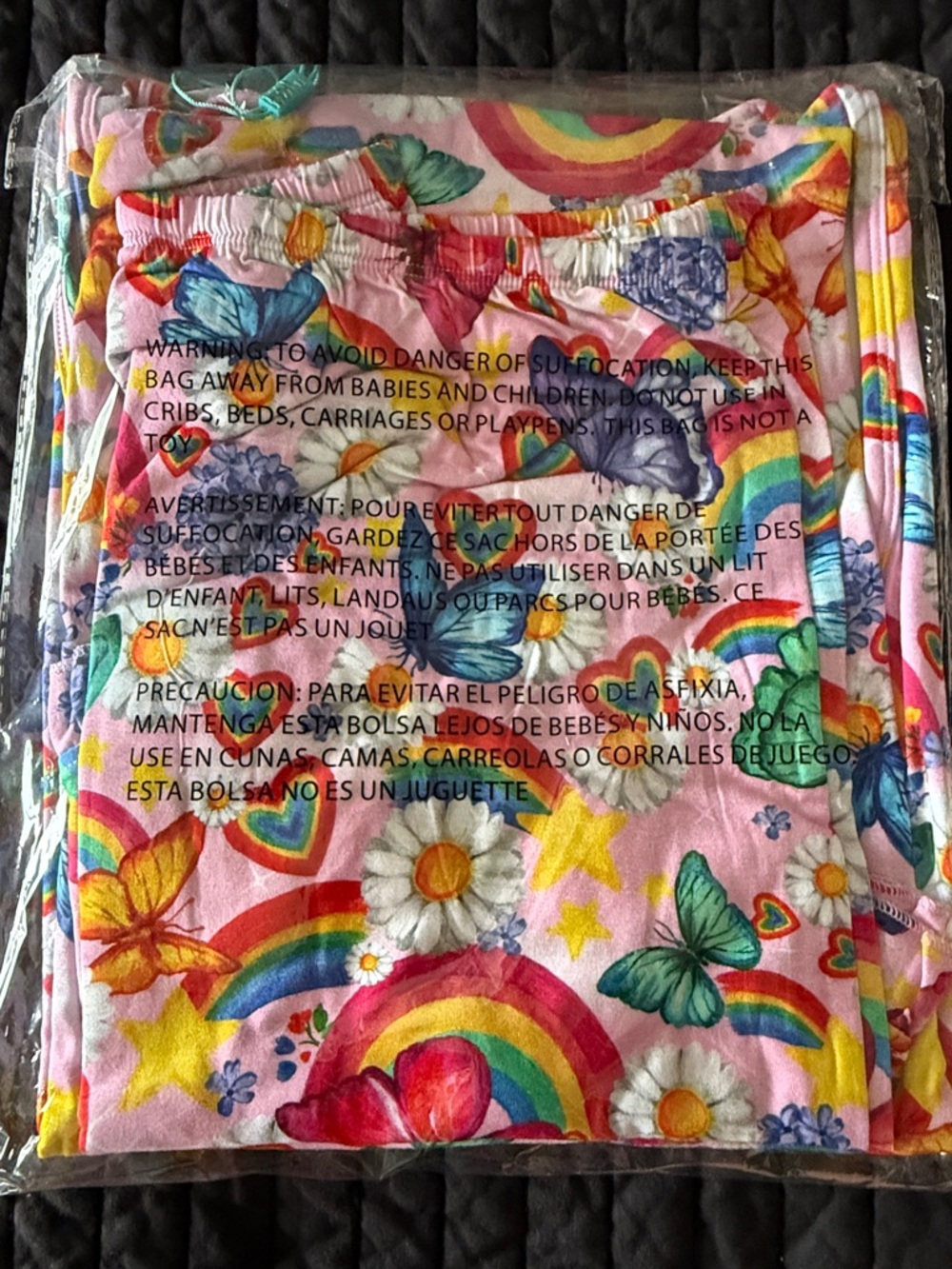 Posh Peanut Pink Rainbow Butterfly Daisy Tee - Picture 2 of 3